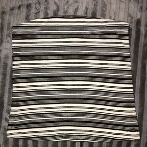 black and white striped tube top